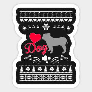 Merry Christmas DOG Sticker